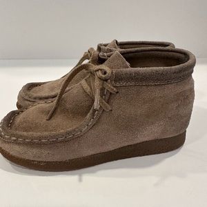 Clarks Kids Tan Suede Boots